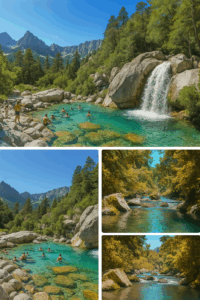 Paysage naturel des cascades de Polischellu Corse